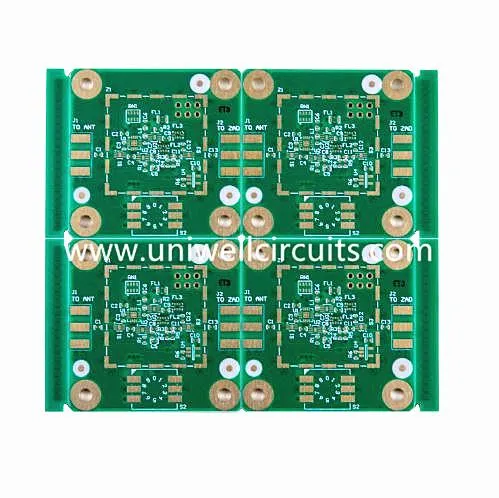 4 Panel Rogers Green Loddemaske PCB